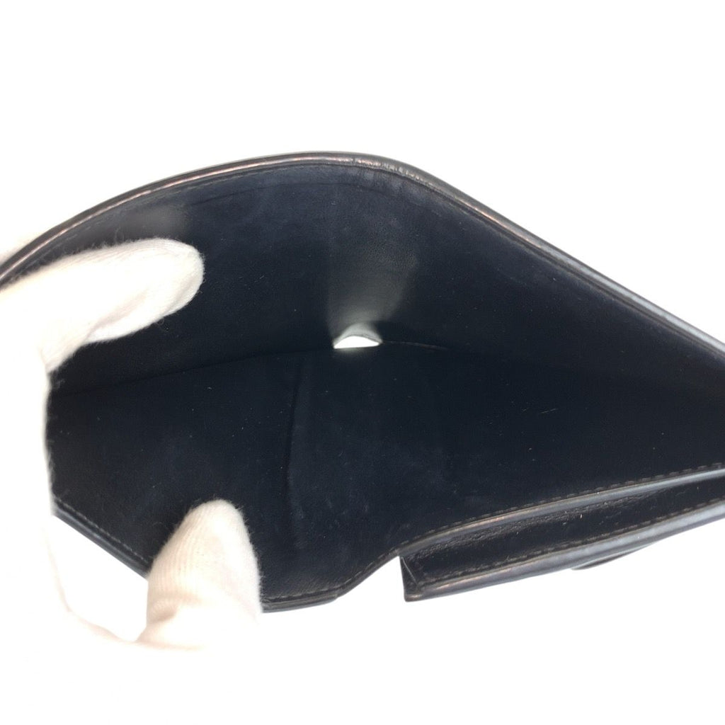 Celine Strap Wallet Black Leather Compact — view 6