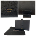 Celine Strap Wallet Black Leather Compact — view 3