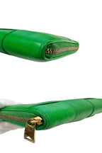 Bottega Veneta Maxi Intrecciato Cassette Zip Around Leather Wallet Green — view 5