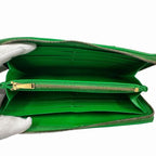 Bottega Veneta Maxi Intrecciato Cassette Zip Around Leather Wallet Green — view 4