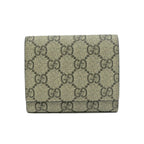 Gucci GG Supreme Tiddyle Compact Wallet Beige Blue Trifold with Initial Man — view 2