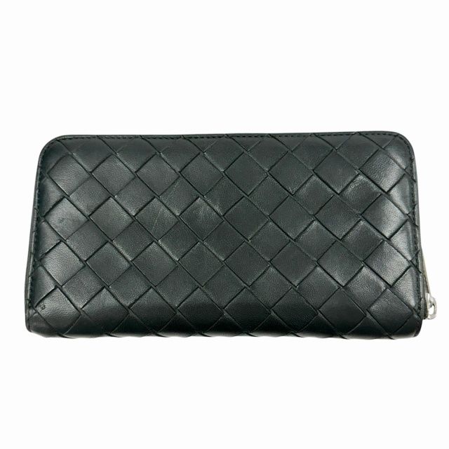 Bottega Veneta Intrecciato Diagonal Leather Wallet Black — view 2