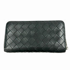 Bottega Veneta Intrecciato Diagonal Leather Wallet Black — view 2
