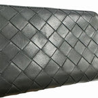 Bottega Veneta Intrecciato Diagonal Leather Wallet Black — view 4