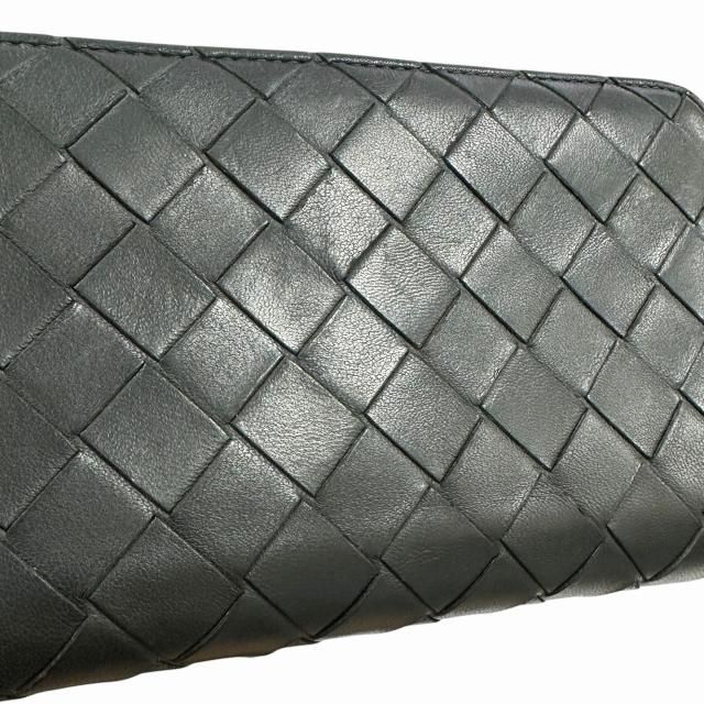 Bottega Veneta Intrecciato Diagonal Leather Wallet Black — view 4