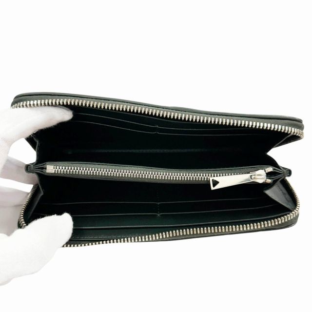 Bottega Veneta Intrecciato Diagonal Leather Wallet Black — view 6