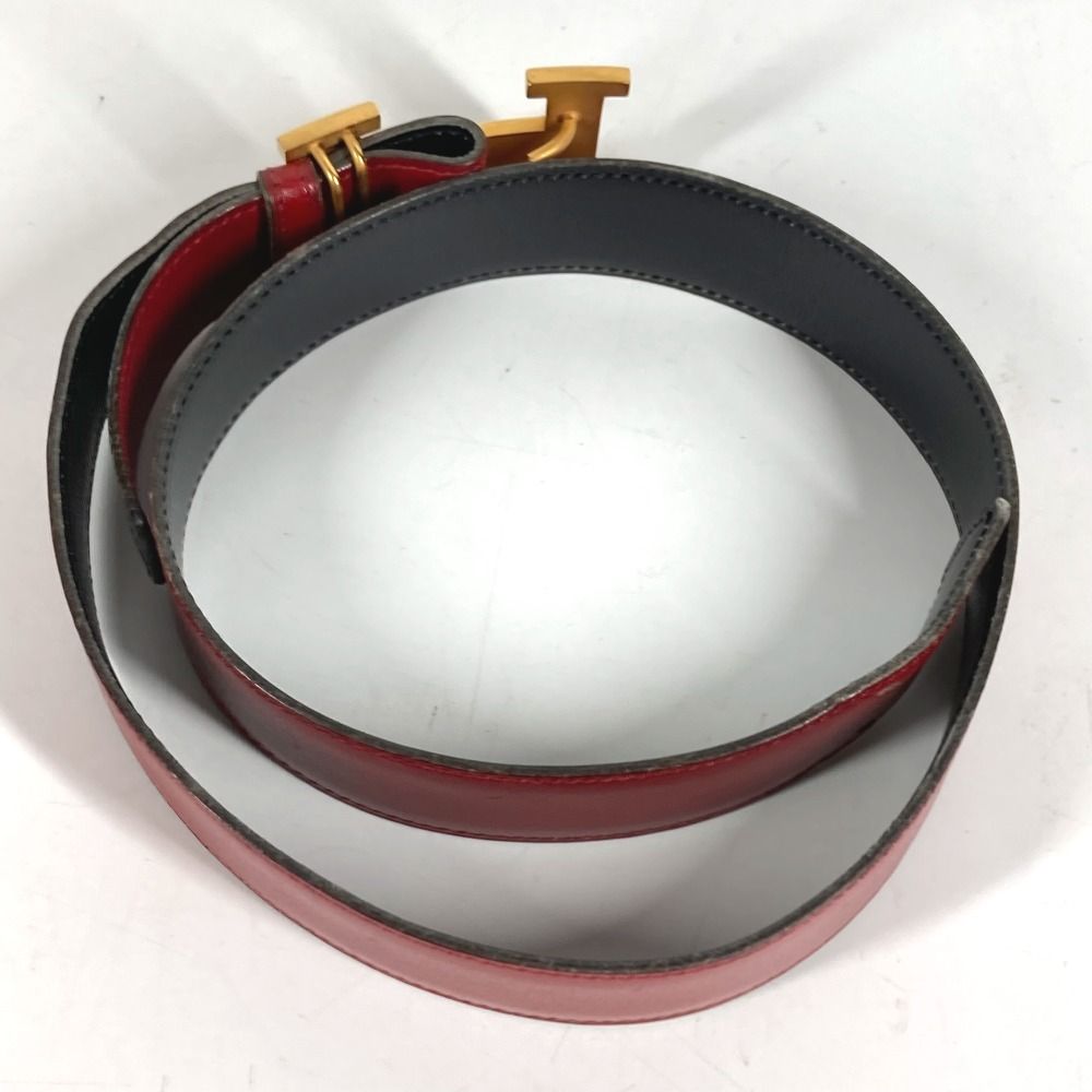 Hermes Belt Leather Red Black — view 8