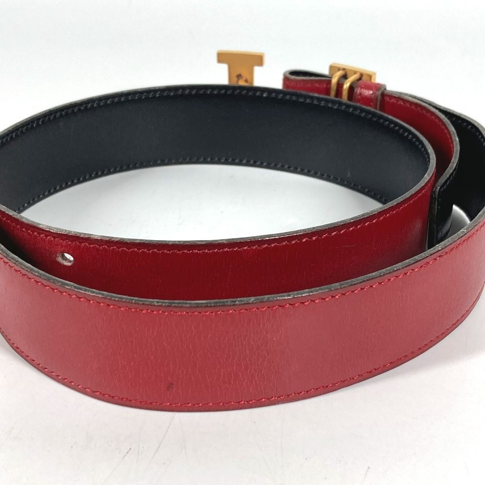 Hermes Belt Leather Red Black — view 6