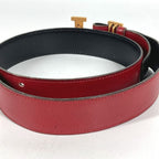 Hermes Belt Leather Red Black — view 6