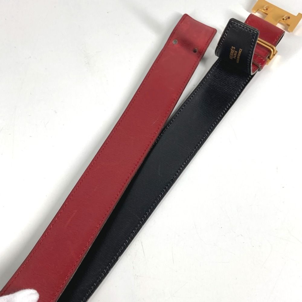 Hermes Belt Leather Red Black — view 3