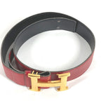 Hermes Belt Leather Red Black — view 2