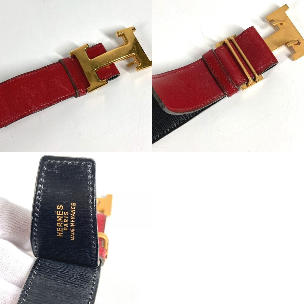 Hermes Belt Leather Red Black — view 9