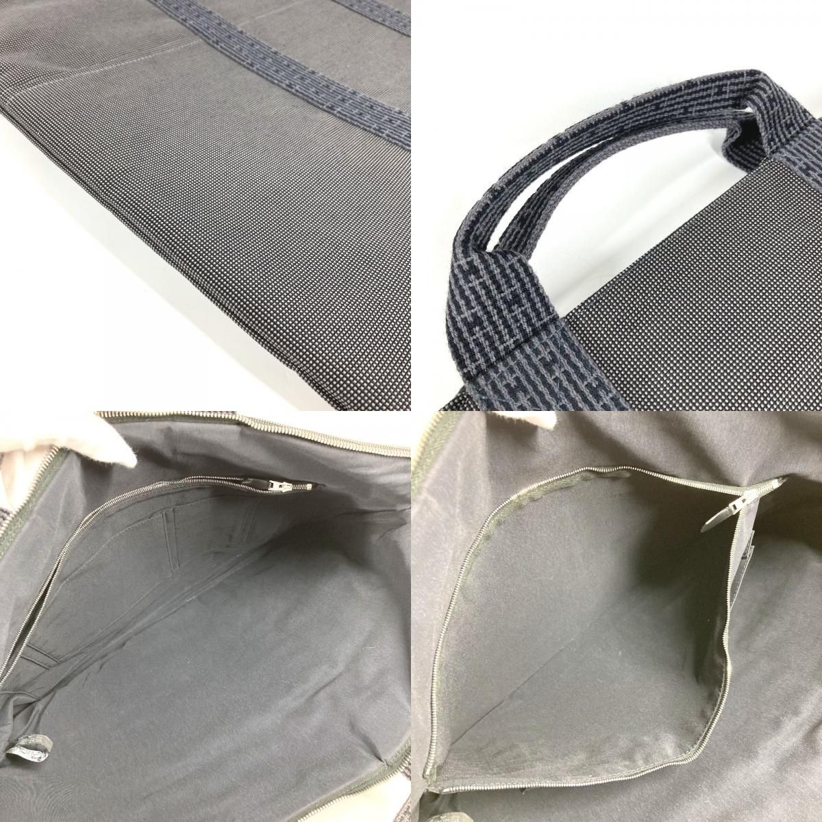 Hermes Handbag Flat Big Business Bag Canvas Gray — view 8