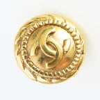 Chanel Earrings CC Logo Metal Gold Plated — view 8