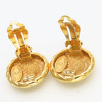 Chanel Earrings CC Logo Metal Gold Plated — view 5