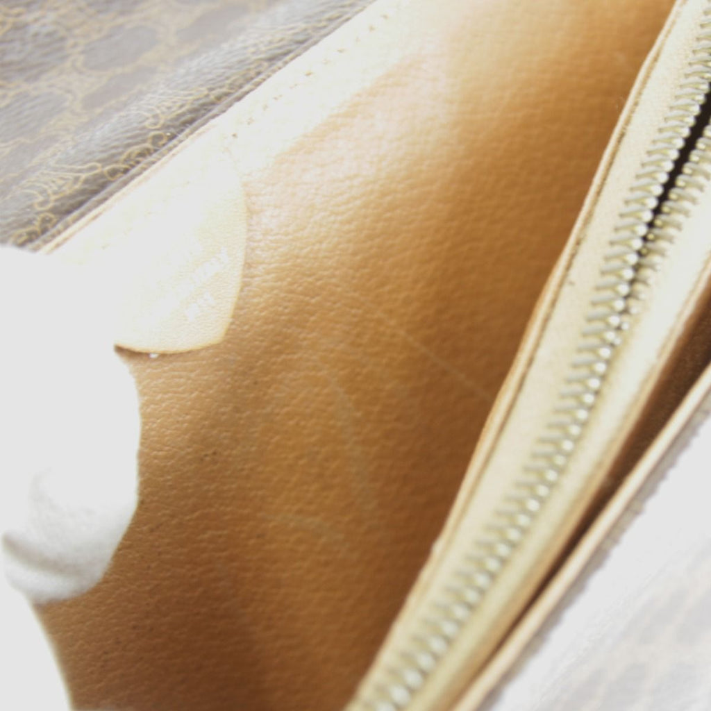 Celine Macadam Shoulder Bag Leather Brown — view 6