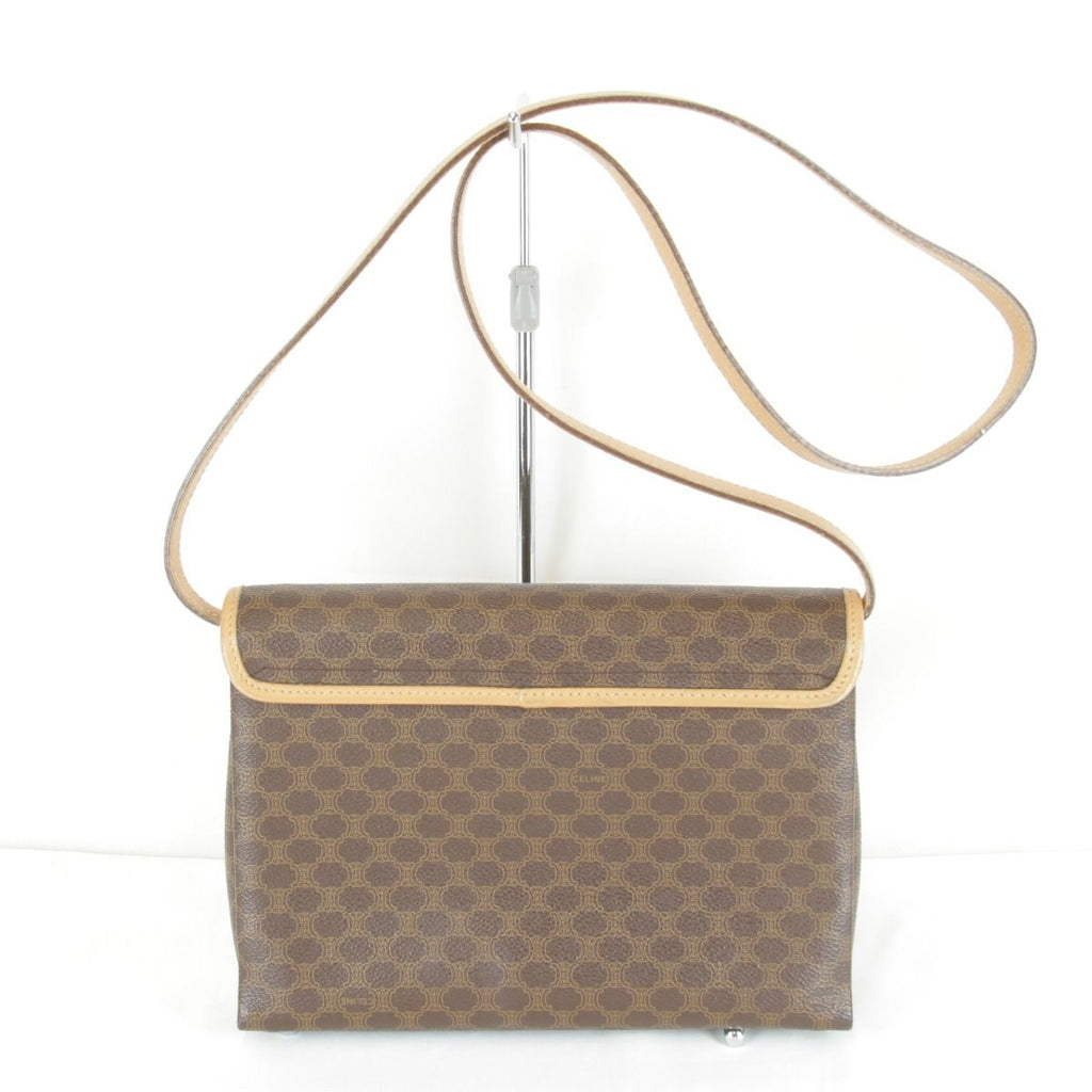 Celine Macadam Shoulder Bag Leather Brown — view 2