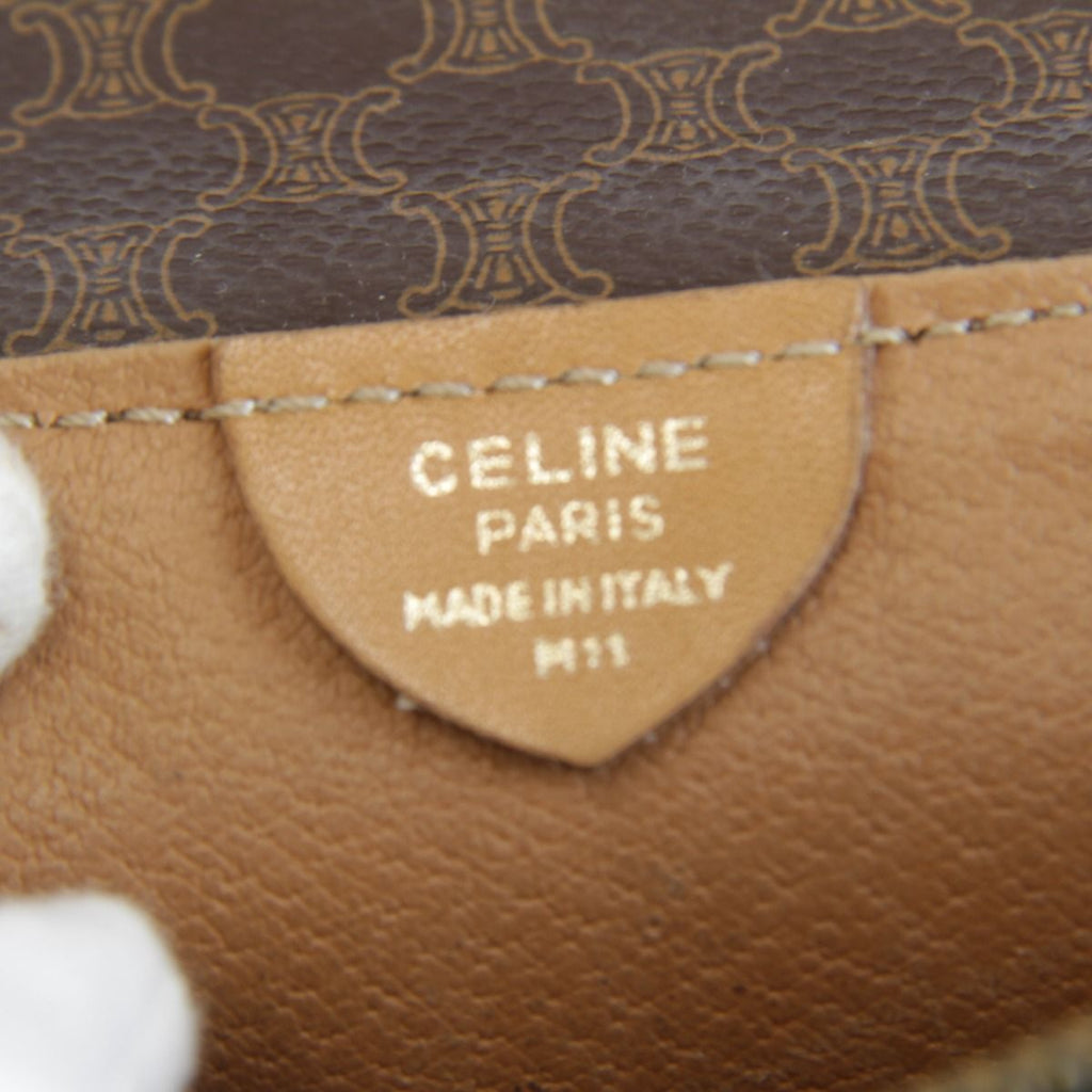 Celine Macadam Shoulder Bag Leather Brown — view 7