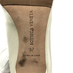 Bottega Veneta Leather Block Ankle Boots 37 Ivory — view 6