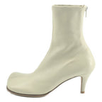 Bottega Veneta Leather Block Ankle Boots 37 Ivory — view 2
