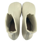 Bottega Veneta Leather Block Ankle Boots 37 Ivory — view 3
