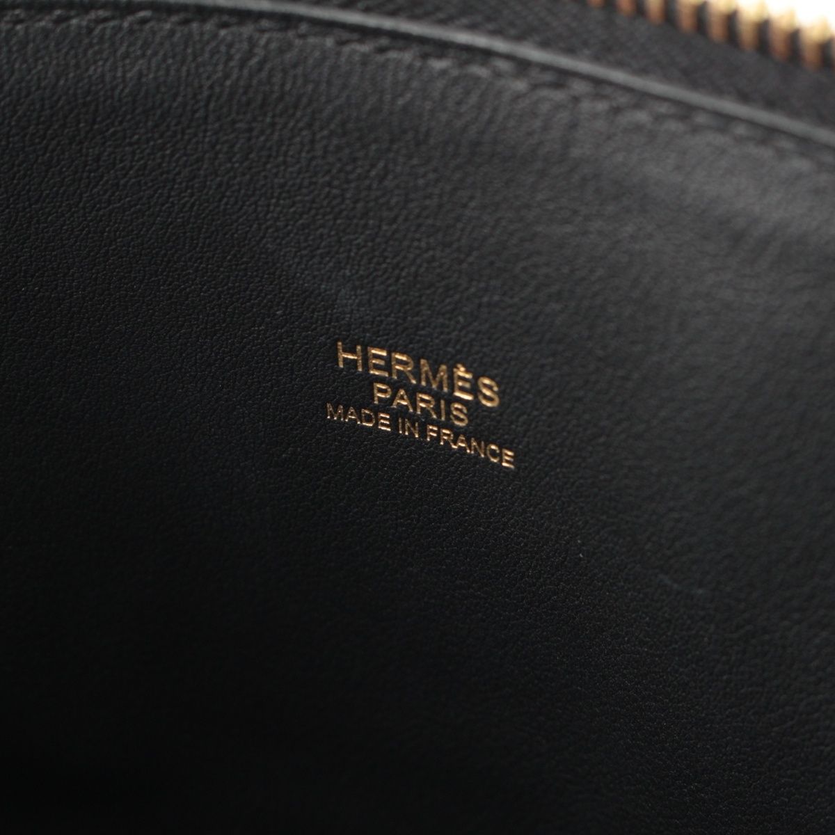 Hermes Bolide 31 Taurillon Clemence Gold Handbag 2-Way Shoulder Noir Black — view 7