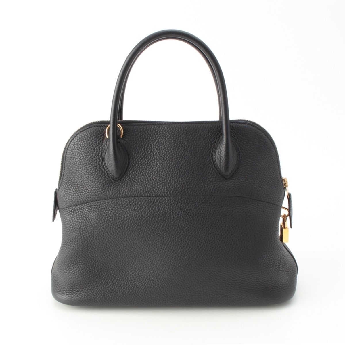 Hermes Bolide 31 Taurillon Clemence Gold Handbag 2-Way Shoulder Noir Black — view 4
