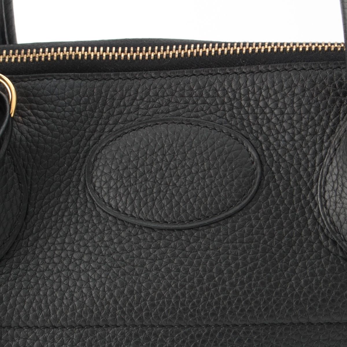 Hermes Bolide 31 Taurillon Clemence Gold Handbag 2-Way Shoulder Noir Black — view 8