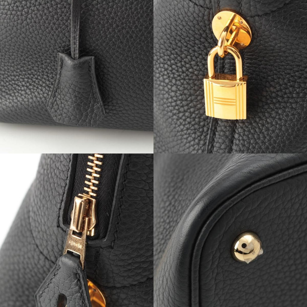 Hermes Bolide 31 Taurillon Clemence Gold Handbag 2-Way Shoulder Noir Black — view 9