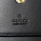Gucci Wallet Bifold GG Marmont Leather Black Quilted Mini Small — view 5