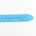 Hermes Simple Tour Kilim Light Blue Silver Apple Watch Strap — view 7