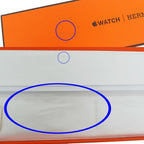 Hermes Simple Tour Kilim Light Blue Silver Apple Watch Strap — view 9