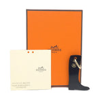 Hermes Boot Motif Pendant Necklace Gold Black — view 9