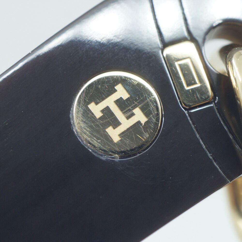 Hermes Boot Motif Pendant Necklace Gold Black — view 4