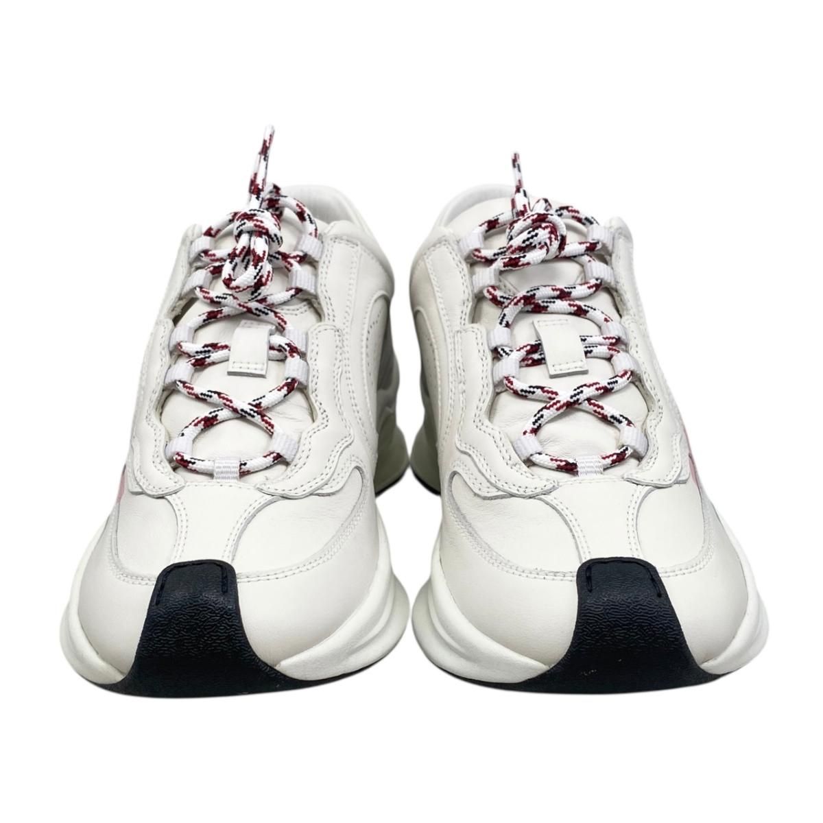 Gucci Sneakers GG Logo 34.5 Leather White Pink Green — view 3