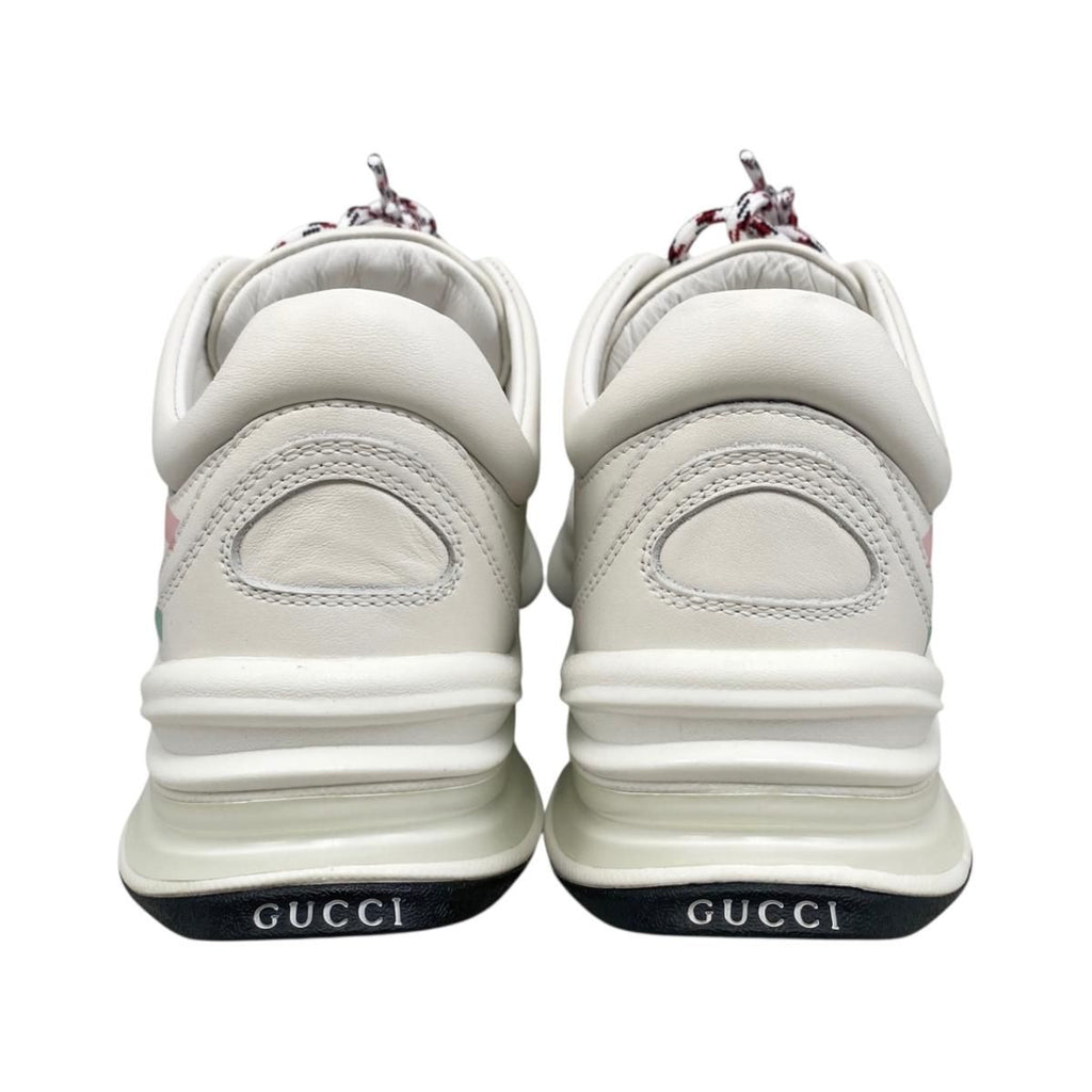 Gucci Sneakers GG Logo 34.5 Leather White Pink Green — view 4