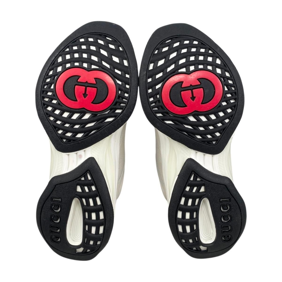 Gucci Sneakers GG Logo 34.5 Leather White Pink Green — view 6