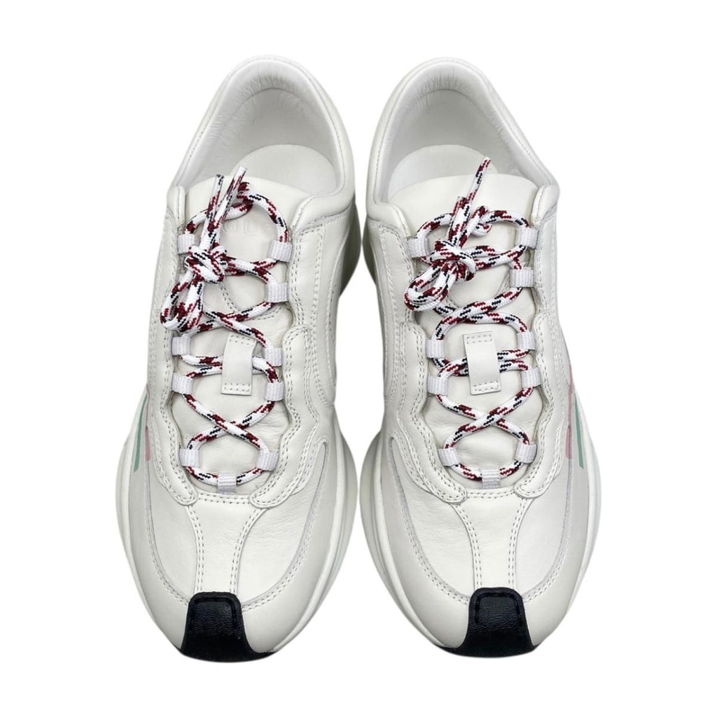 Gucci Sneakers GG Logo 34.5 Leather White Pink Green — view 5
