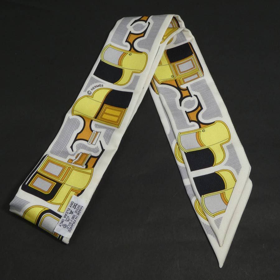 Hermes Scarf Twirly Scarves White — view 4