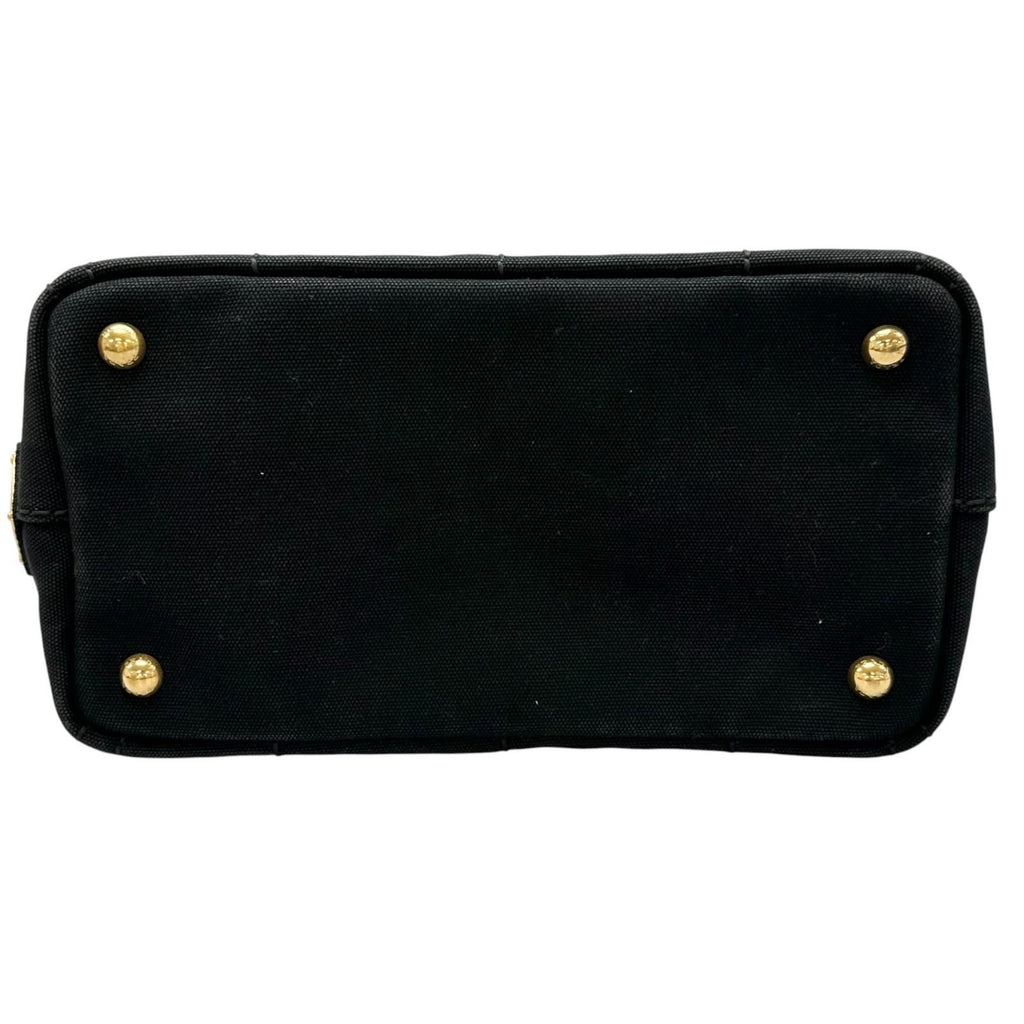 Prada Canapa Handbag Canvas Black 2-Way Triangle Logo — view 4