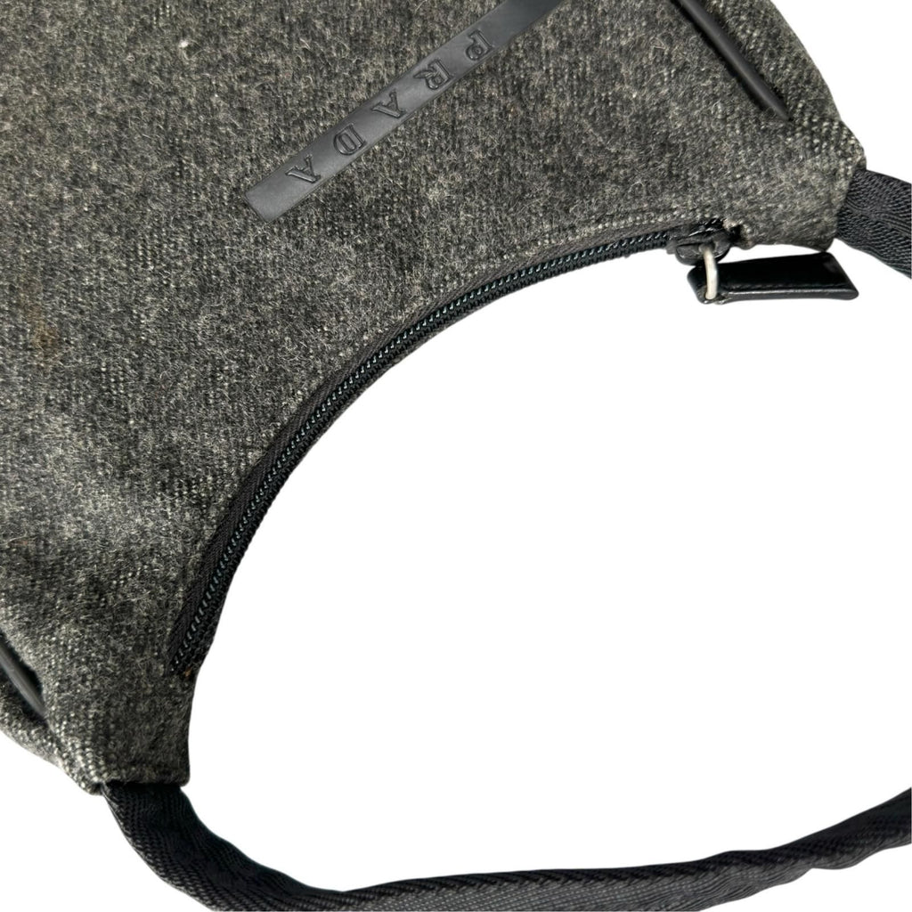 Prada Tote Bag Wool Gray — view 6