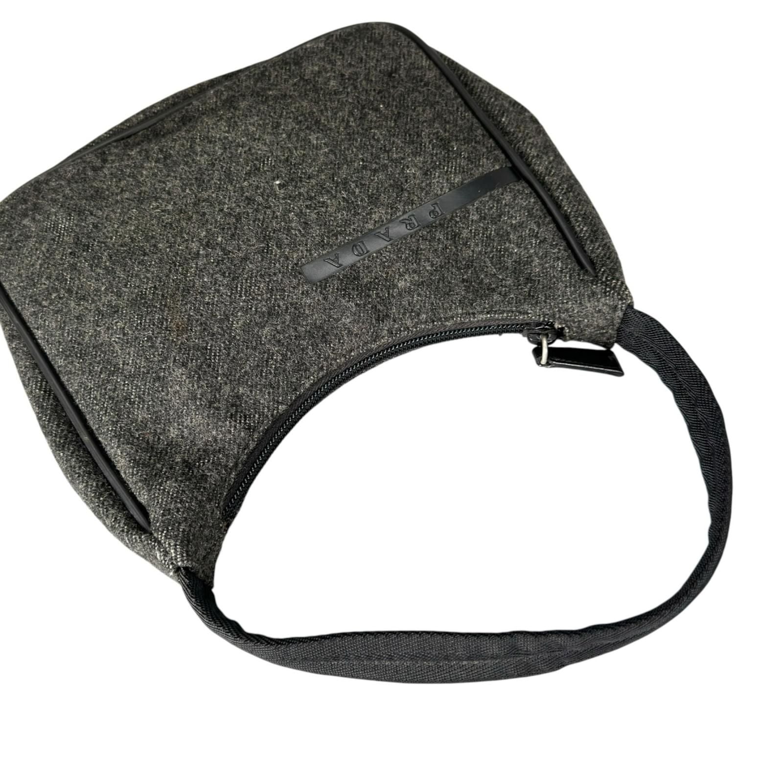 Prada Tote Bag Wool Gray — view 5