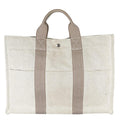 Hermes New Full Toe MM Handbag Cotton Beige