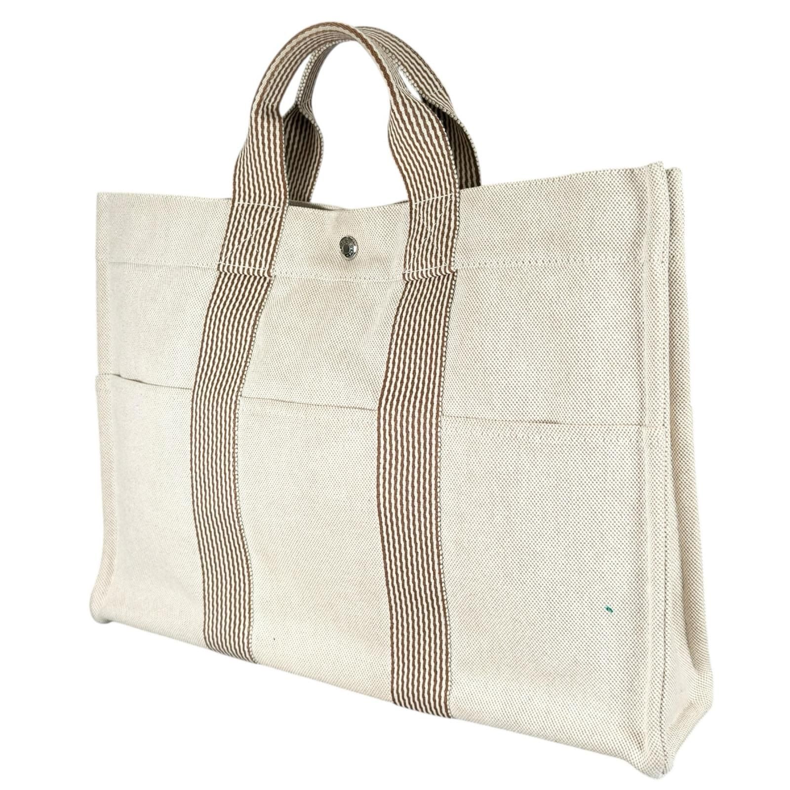 Hermes New Full Toe MM Handbag Cotton Beige — view 2