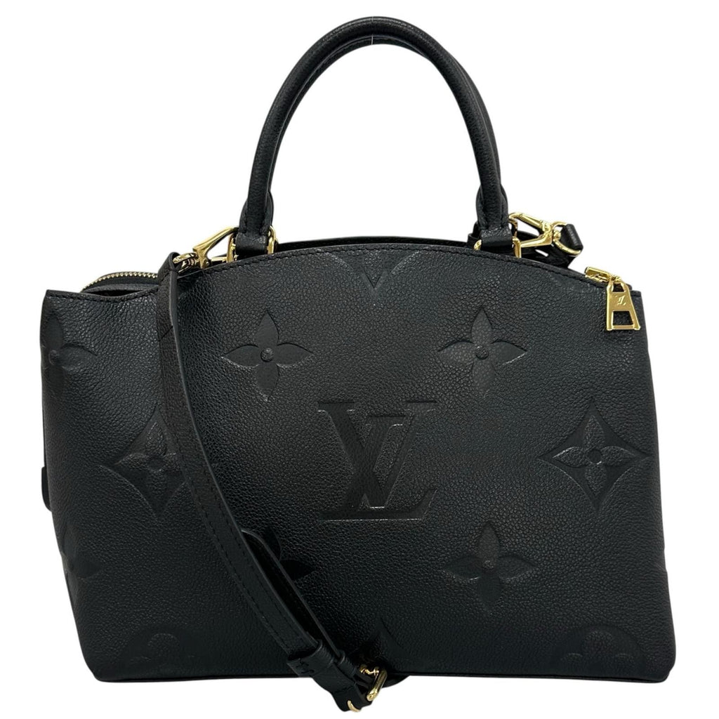 Louis Vuitton Petit Palais PM Handbag Monogram Empreinte Black