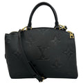 Louis Vuitton Petit Palais PM Handbag Monogram Empreinte Black