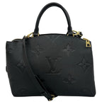 Louis Vuitton Petit Palais PM Handbag Monogram Empreinte Black