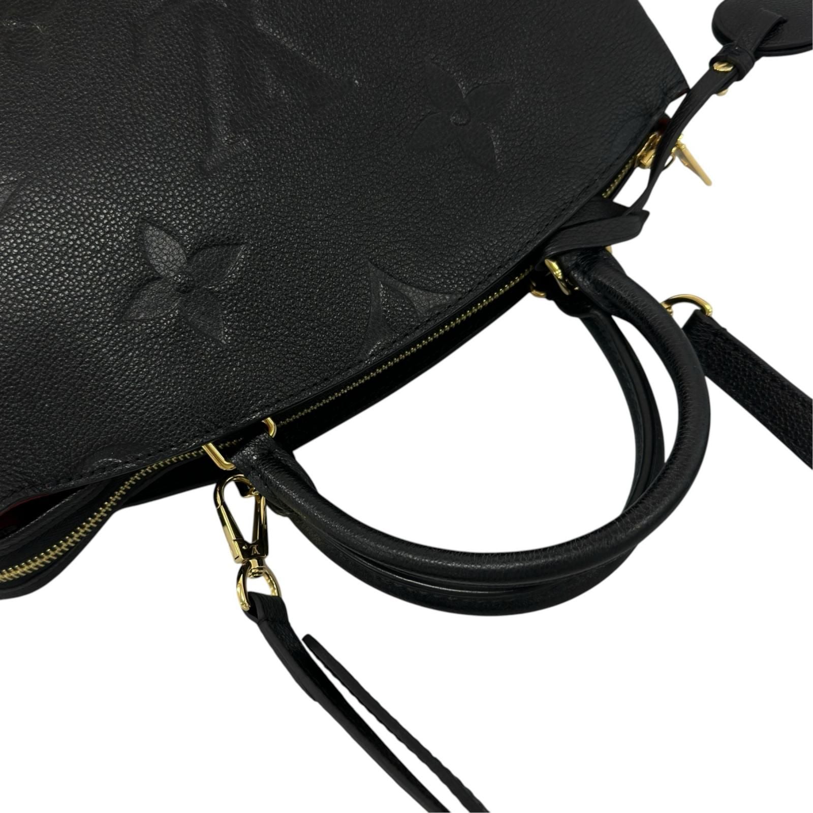Louis Vuitton Petit Palais PM Handbag Monogram Empreinte Black — view 6