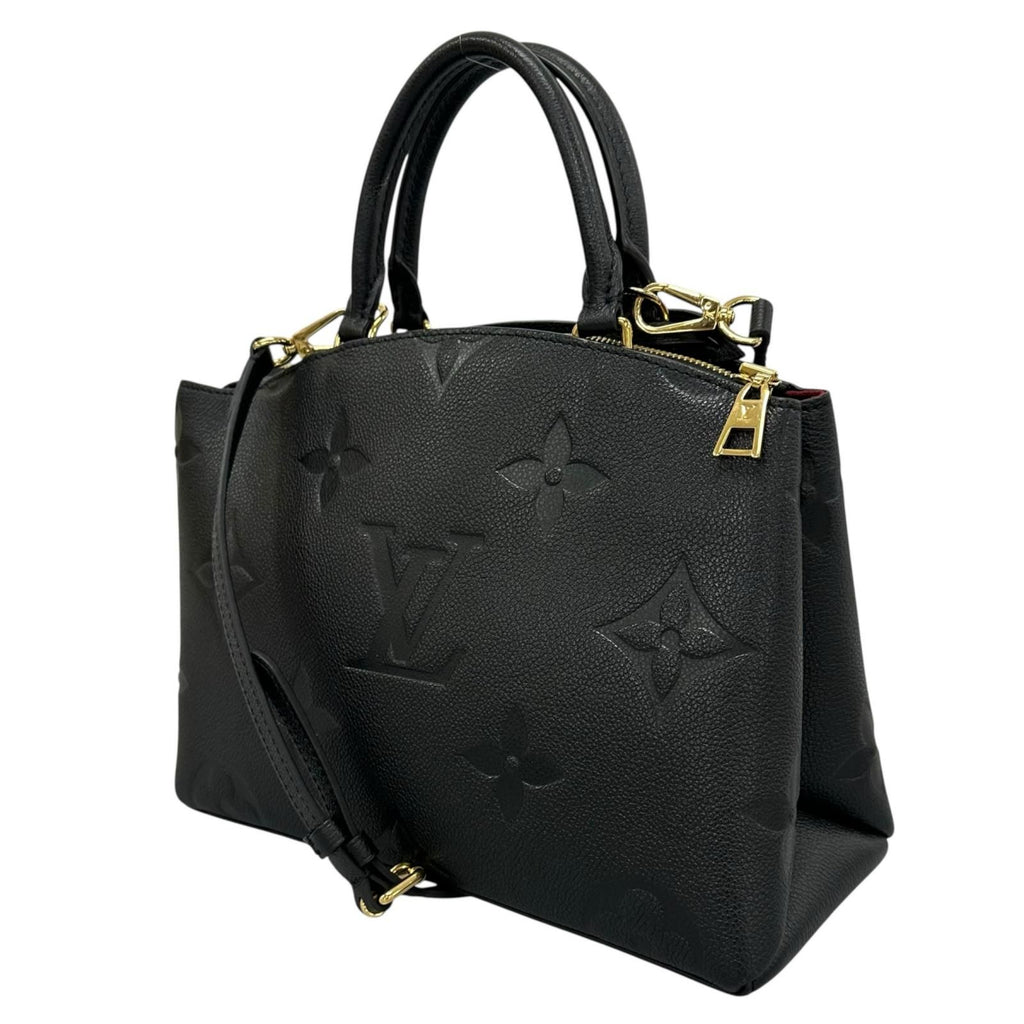 Louis Vuitton Petit Palais PM Handbag Monogram Empreinte Black — view 2
