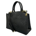 Louis Vuitton Petit Palais PM Handbag Monogram Empreinte Black — view 2